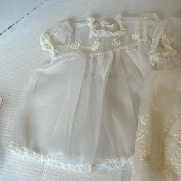 Phyllis Baby Wear Vintage Night Gown and Matching Robe Off White - Picture 3 of 5